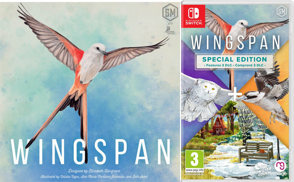 Wingspan Special Edition Nintendo Switch Game Wingspan Board